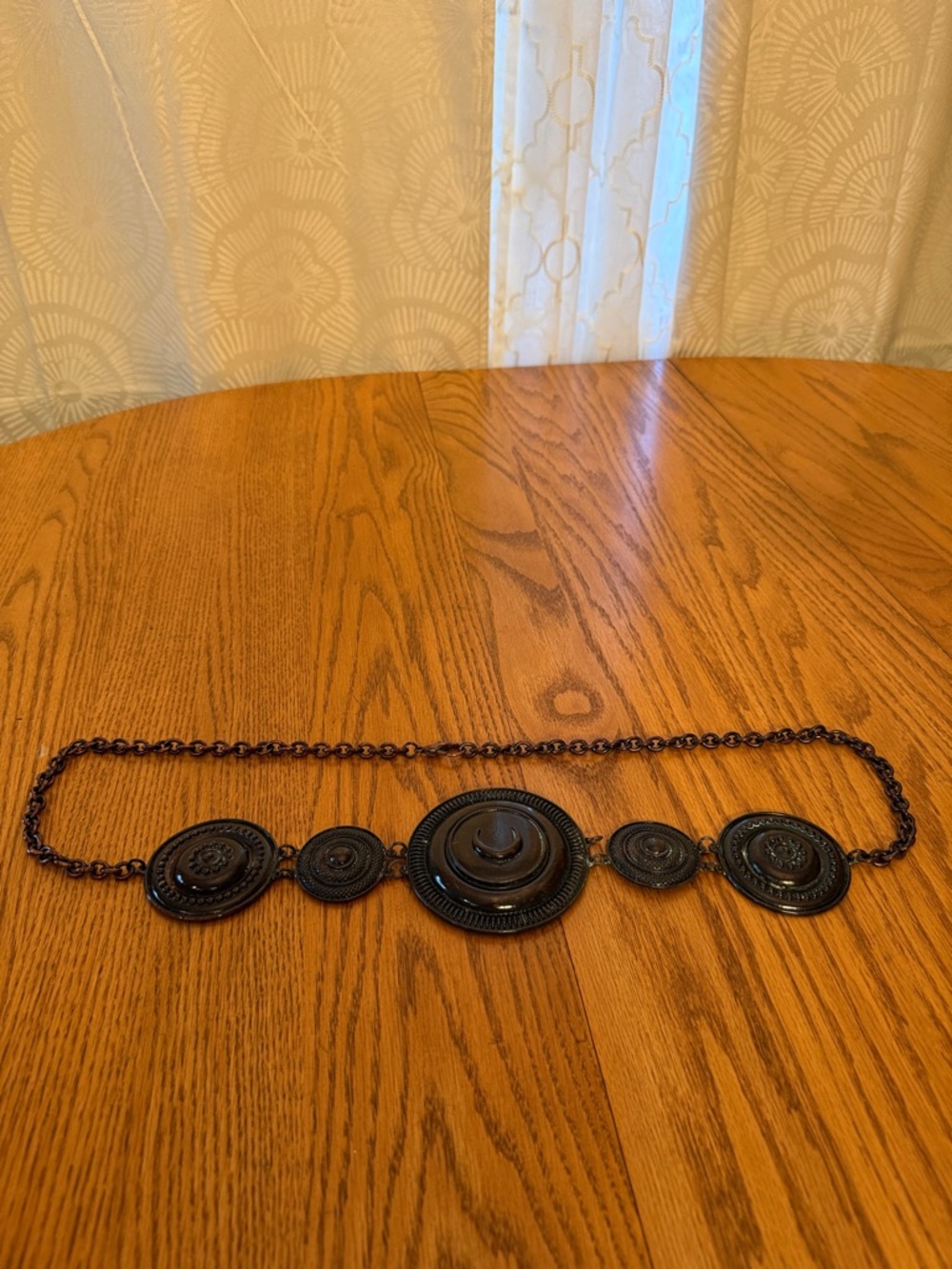 Ornate Medallion Chain Belt see measurements and photos see callout